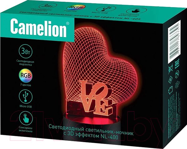 Изображение товара Ночник Camelion Сердце NL-400 / 014558