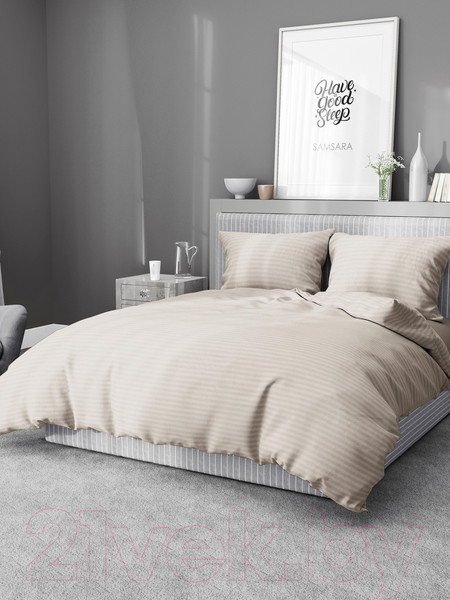 Изображение товара Комплект постельного белья Samsara Евро Сат220-8 (серый)