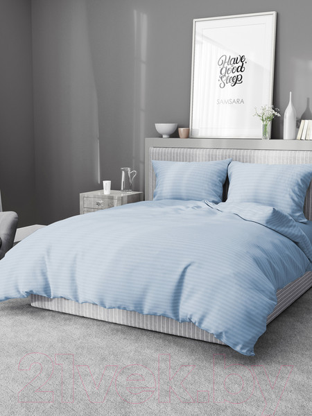 Изображение товара Пододеяльник Samsara Евро Сат220По-4 (голубой)