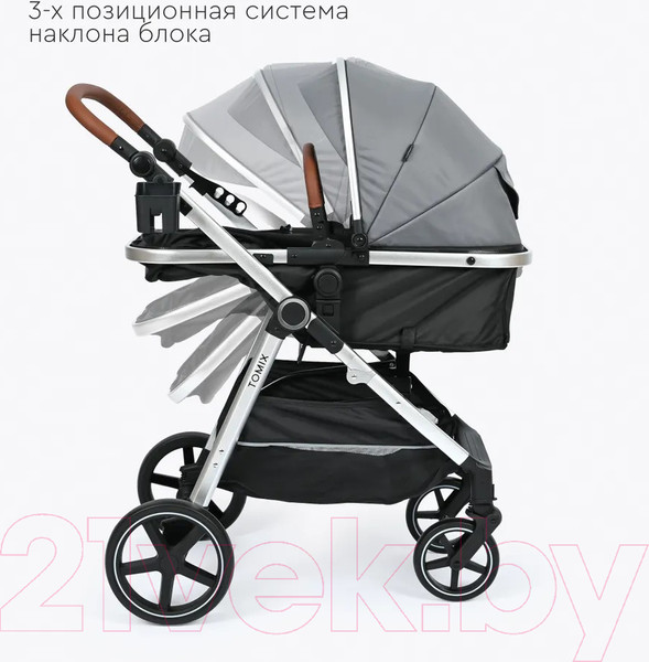 Изображение товара Детская универсальная коляска Tomix Sunny 3 в 1 / 619C (Grey)