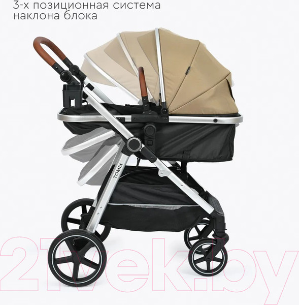 Изображение товара Детская универсальная коляска Tomix Sunny 3 в 1 / 619C (Sandy Brown)