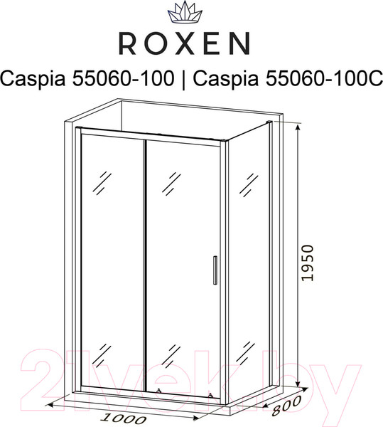 Изображение товара Душевой уголок Roxen Caspia 55060-100C