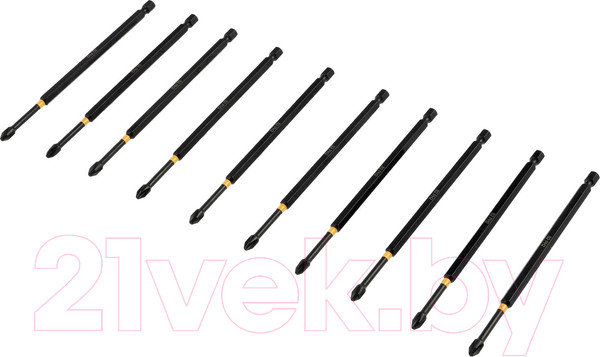 Изображение товара Набор бит Tundra Профи. Torsion S2 PH2x150мм / 9935336 (10шт)