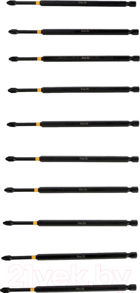 Изображение товара Набор бит Tundra Профи. Torsion S2 PH2x150мм / 9935336 (10шт)