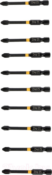 Изображение товара Набор бит Tundra Профи. Torsion S2 PH2x65мм / 9935333 (10шт)