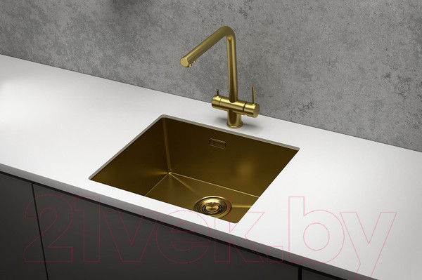 Изображение товара Мойка кухонная GRANULA GR-5445U (золото сатин)