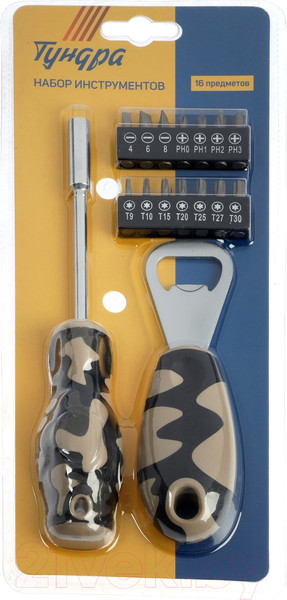 Изображение товара Универсальный набор инструментов Tundra 9937334 (16 предметов)