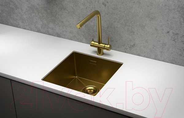 Изображение товара Мойка кухонная GRANULA GR-4445U (золото сатин)
