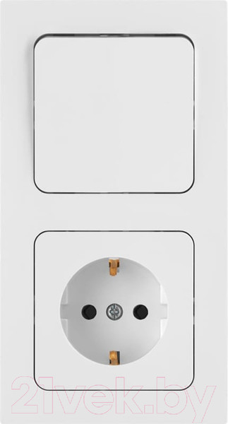 Изображение товара Блок выключатель+розетка Bylectrica Astrum В-РЦ-7512 (белый)