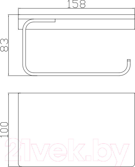 Изображение товара Держатель для туалетной бумаги Slezak RAV Nil NLA0403 (хром матовый)