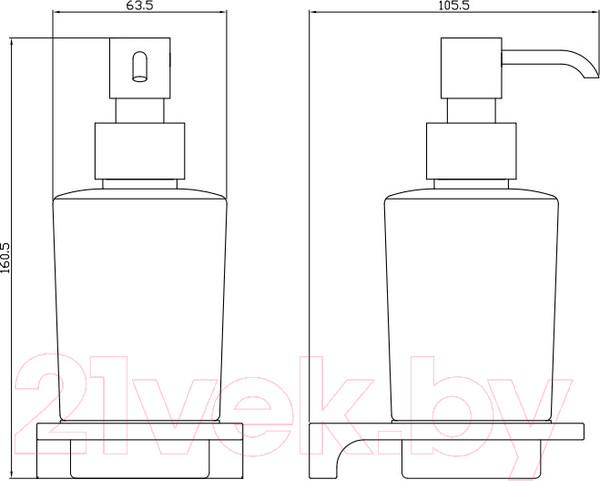 Изображение товара Дозатор для жидкого мыла Slezak RAV Nil NLA0303