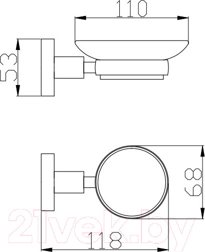 Мыльница Slezak RAV Colorado COA0300SM (бронза темный) — фото 6
