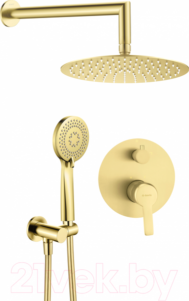 Изображение товара Душевая система со смесителем Deante Arnika NAC R9QP (золото)