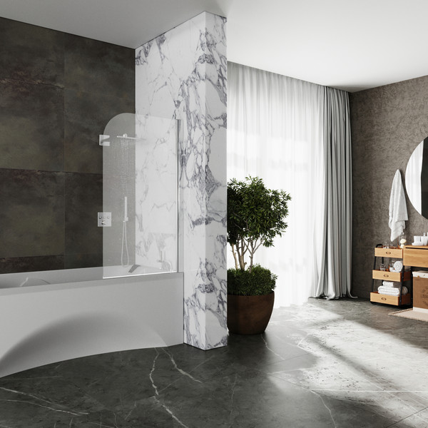 Изображение товара Стеклянная шторка для ванны Roxen Brimen 52010-80