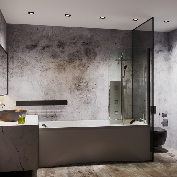 Изображение товара Стеклянная шторка для ванны Roxen Brimen 52010-80