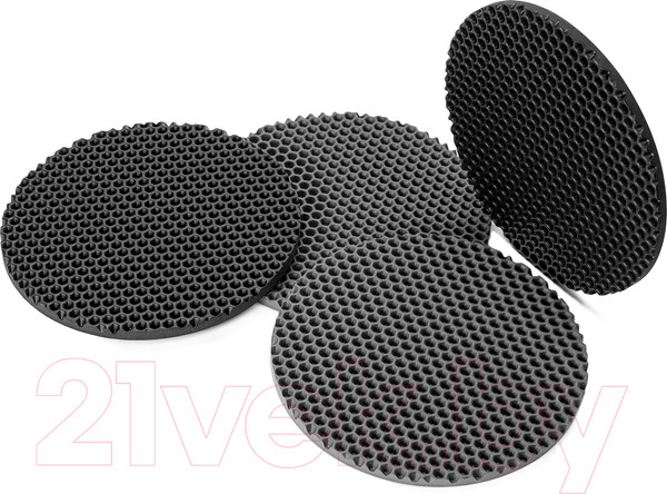 Изображение товара Набор ковриков для кашпо Alicosta Классик Эва / 220x220_4/2/2_UNI (соты, черный/серый)