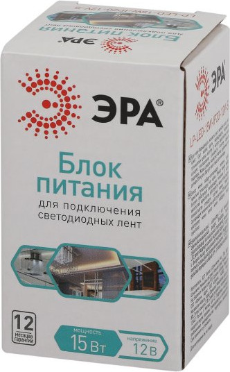 Изображение товара Драйвер для светодиодной ленты ЭРА LP-LED 15W-IP20-12V-S / Б0061118