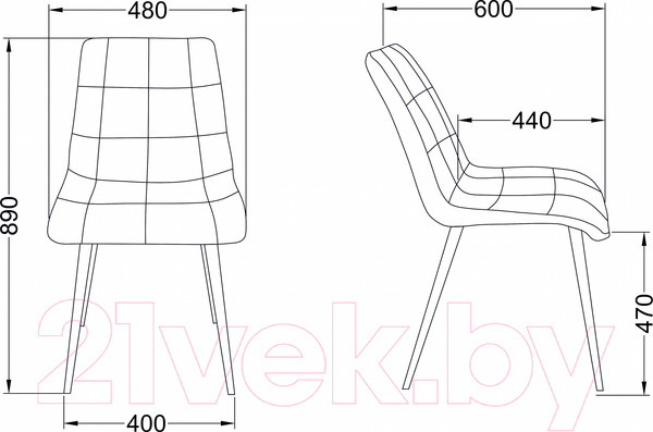 Изображение товара Стул AksHome Fred (мятный 1701-21/белый)