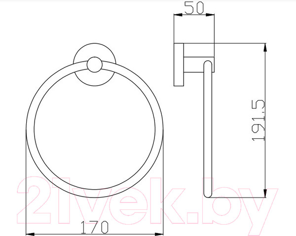 Изображение товара Кольцо для полотенца Slezak RAV Colorado COA0104SM (бронза темный)