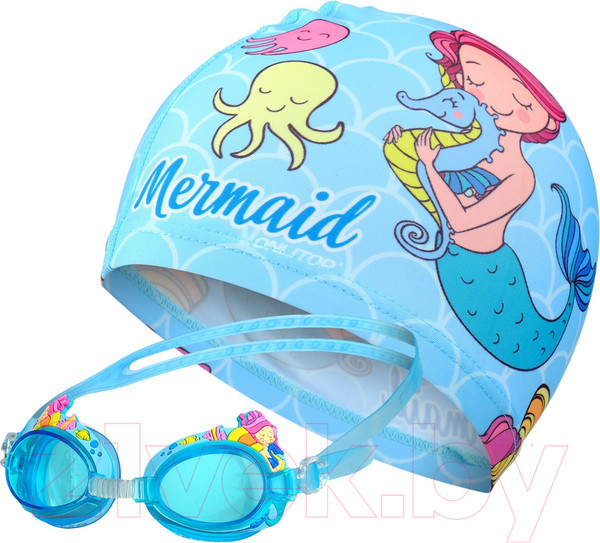 Изображение товара Набор для плавания Onlytop 4478122 (шапочка, очки, мешок)