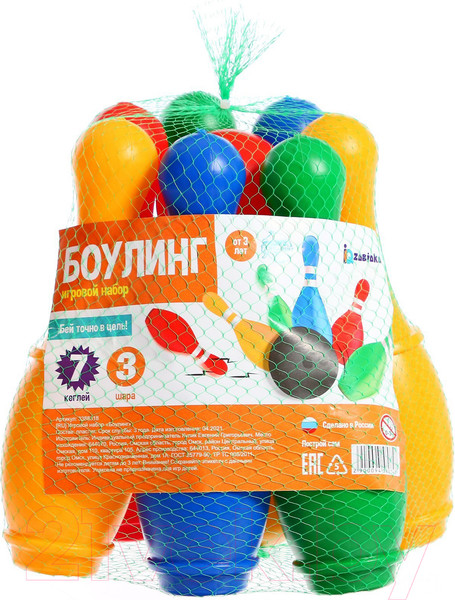 Изображение товара Боулинг детский Zabiaka Боулинг / 9458074 (цветной)