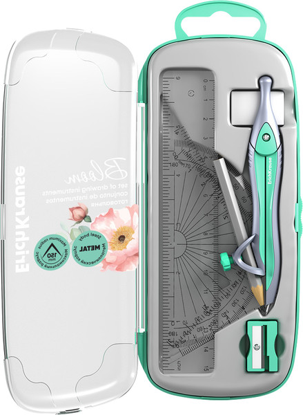 Изображение товара Готовальня Erich Krause Pastel Bloom / 61440 (зеленый)