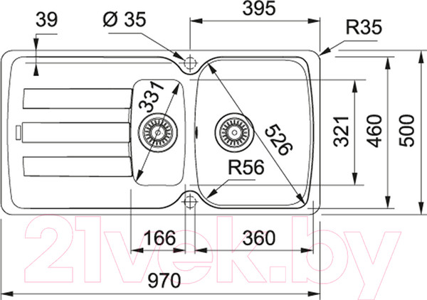 Изображение товара Мойка кухонная Franke Antea AZG 651 (114.0489.382)