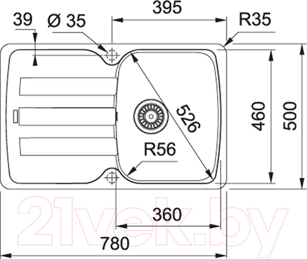 Изображение товара Мойка кухонная Franke Antea AZG 611-78 (114.0537.772)
