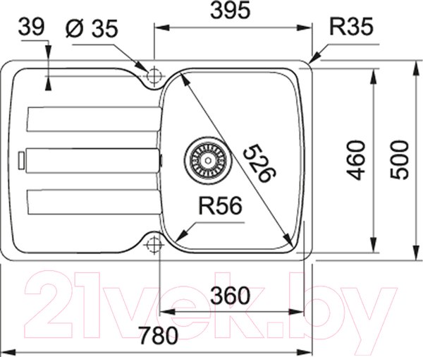 Изображение товара Мойка кухонная Franke Antea AZG 611-78 (114.0537.773)