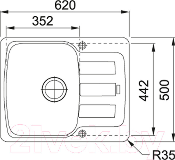Изображение товара Мойка кухонная Franke Antea AZG 611-62 (114.0537.802)