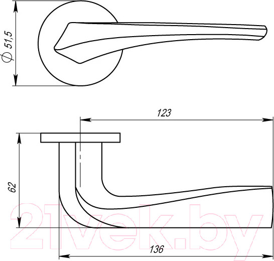 Изображение товара Ручка дверная Armadillo R.URS52.FLAME Flame URS BL-26 (черный)