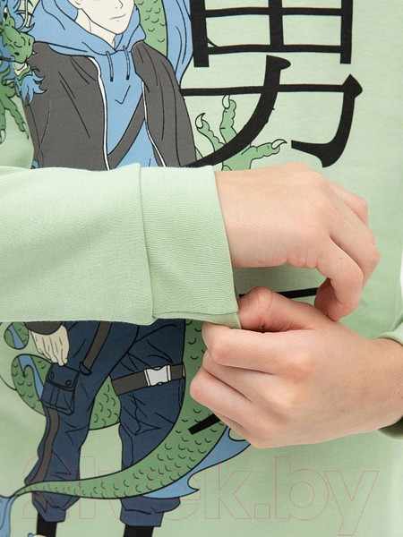 Изображение товара Пижама детская Mark Formelle 563314 (р.110-56, пыльно-зеленый/драконы на голубом)