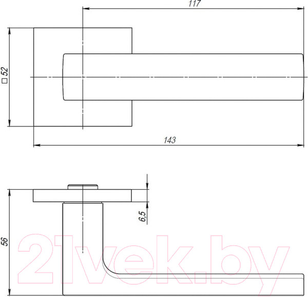 Изображение товара Ручка дверная Armadillo K.USS52.SKY Sky USS WH-19 (белый)
