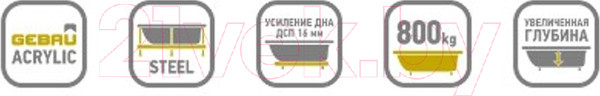Изображение товара Ванна акриловая Alex Baitler Nero L 150х95 (Super White)