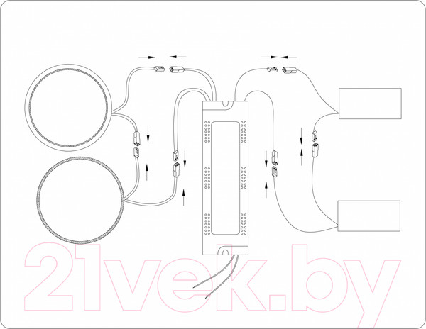 Изображение товара Потолочный светильник Ambrella FL51391/1+2 WH