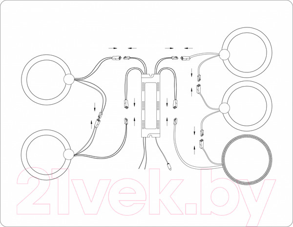 Изображение товара Потолочный светильник Ambrella FA3808/4 WH