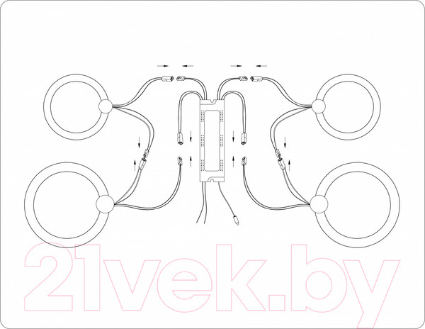Изображение товара Люстра Ambrella FA3811/2+2 WH