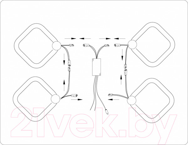Изображение товара Потолочный светильник Ambrella FA3819/4 WH