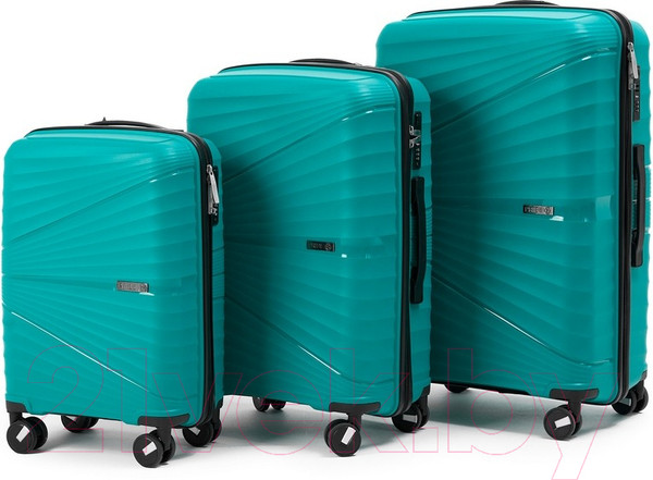 Изображение товара Чемодан на колесах PRIDE РР-9702 (M, бирюзовый)