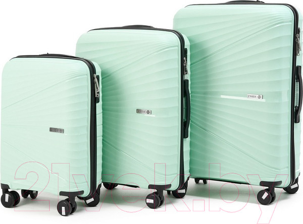 Изображение товара Чемодан на колесах PRIDE РР-9702 (M, светло-зеленый)