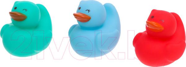 Изображение товара Набор игрушек для ванной Sima-Land Разноцветные уточки 2302 / 9942459