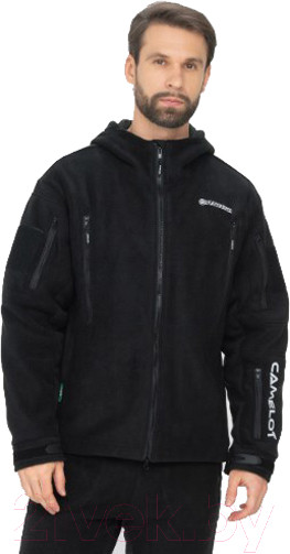 Изображение товара Куртка для охоты и рыбалки Huntsman Камелот Черный Polarfleece (р-р 56-58/182)