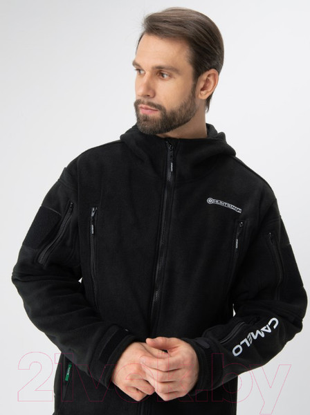 Изображение товара Куртка для охоты и рыбалки Huntsman Камелот Черный Polarfleece (р-р 56-58/182)