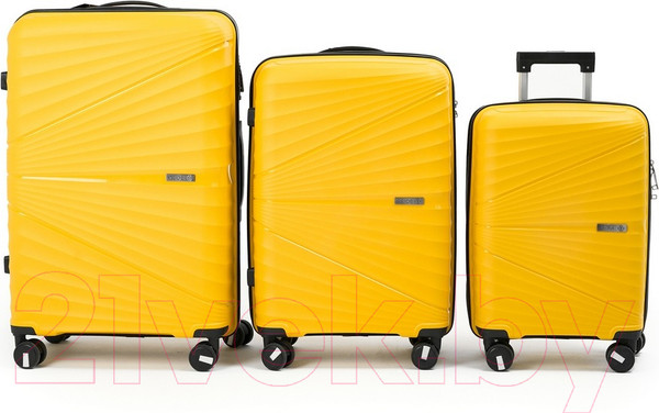 Изображение товара Набор чемоданов Pride РР-9702 (3шт, желтый)