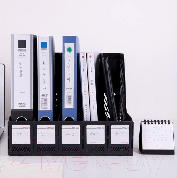 Изображение товара Лоток для бумаг Deli Quali / 9838 (черный)