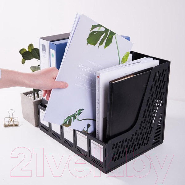 Изображение товара Лоток для бумаг Deli Quali / 9838 (черный)