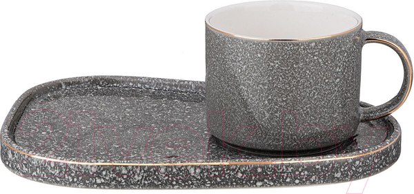 Изображение товара Чашка с блюдцем Lefard Grain / 42-516 (серый)