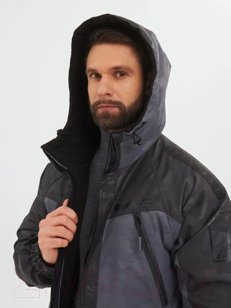 Изображение товара Костюм для охоты и рыбалки Huntsman Горка Люкс -10°C Серый Breathable Camo (р-р 44-46/170-176)