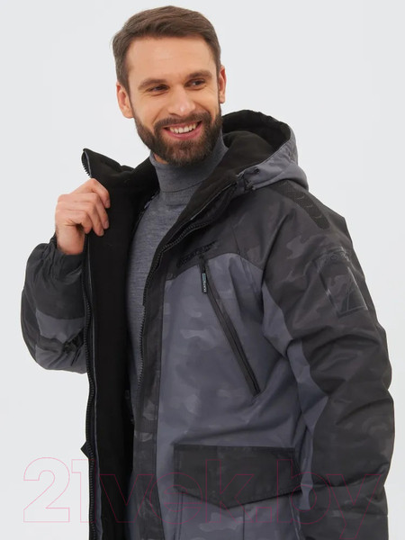 Изображение товара Костюм для охоты и рыбалки Huntsman Горка Люкс -10°C Серый Breathable Camo (р-р 48-50/182-188)