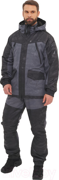Изображение товара Костюм для охоты и рыбалки Huntsman Горка Люкс -10°C Серый Breathable Camo (р-р 52-54/170-176)